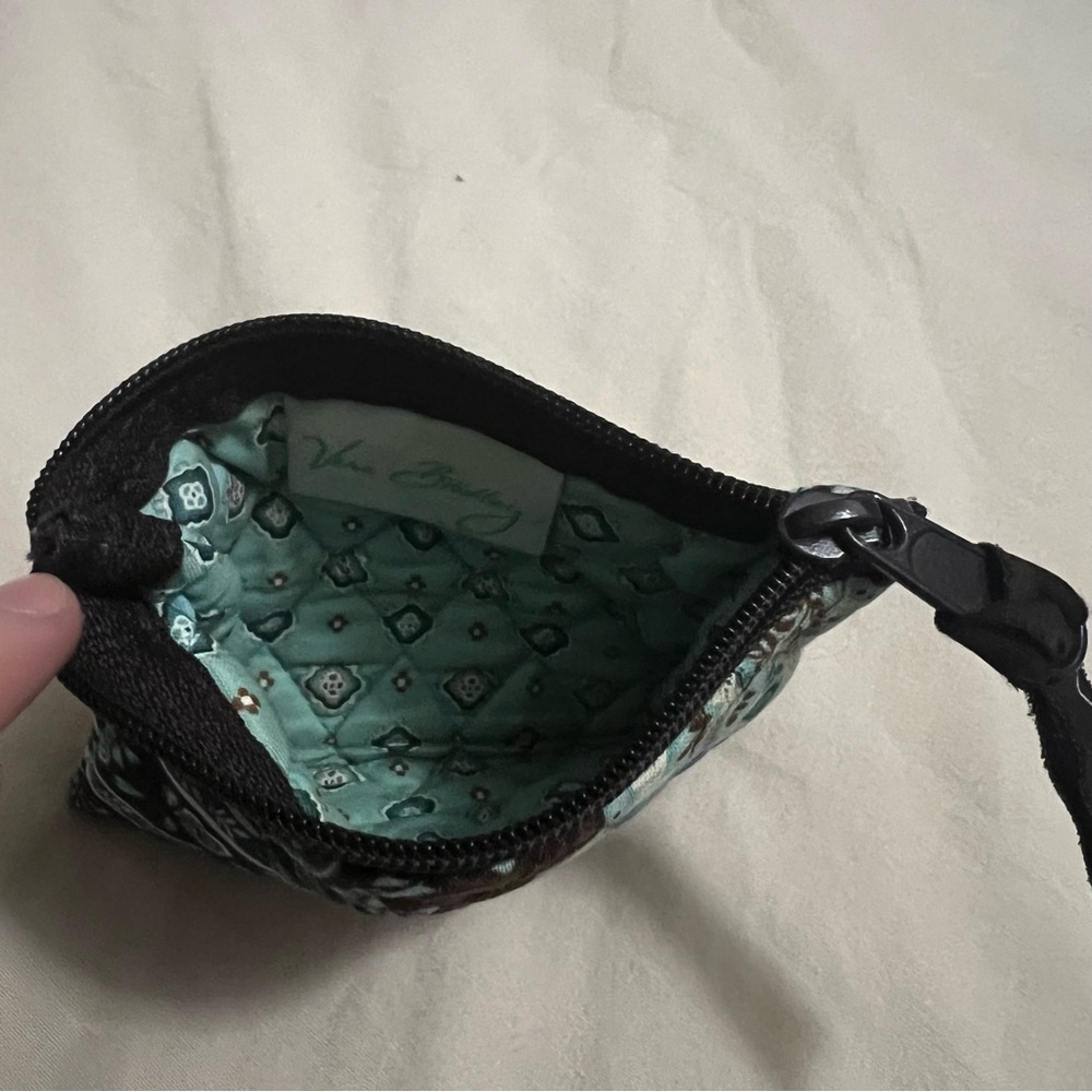 Vera Bradley Women's Floral Pouch - Java Blue change purse - Picture 3 of 5